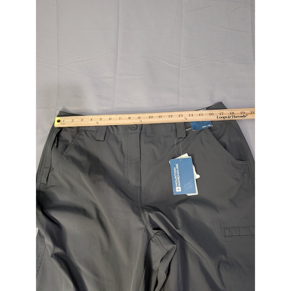 Mountain Warehouse Trek Stretch Hiking Pants Wm's12 Short Gray Outdoor Travel - Picture 10 of 12
